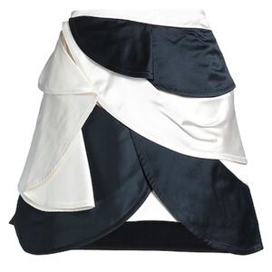 J.W. Anderson Silk Navy And White Layered Skirt
